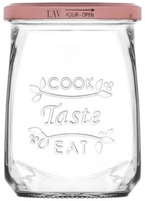 Βάζο Αποθήκευσης Tasty LVTAS05555Z 550ml Clear-Bronze Lav Γυαλί