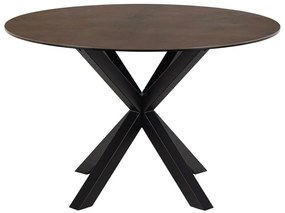 Τραπέζι Oakland 1008, Καφέ, Μαύρο, 76cm, 46 kg, Κεραμικός, Γυαλί, Μέταλλο | Epipla1.gr
