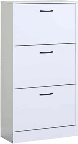Παπουτσοθήκη Brantley λευκό μοριοσανίδα 60x24x116εκ
