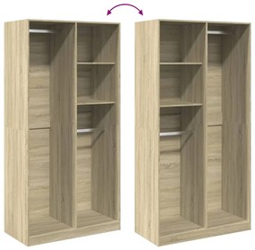 vidaXL Ντουλάπα Χρώμα Sonoma Δρυς 100x50x200εκ. από Επεξεργασμένο Ξύλο