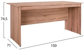 ΓΡΑΦΕΙΟ ΜΕΛΑΜΙΝΗΣ HAYDEN 150x71x74,5  ΣΕ ΧΡΩΜΑ SONAMA