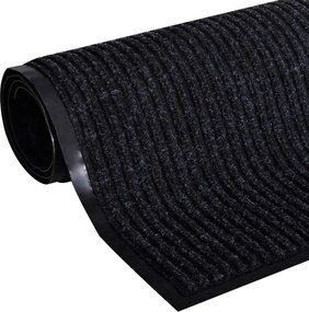vidaXL Πατάκι Πόρτας Μαύρο 117x220 εκ. PVC