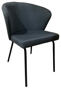 Καρέκλα Τραπεζαρίας ArteLibre JACARANDA Γκρι/Μαύρο Ύφασμα/Μέταλλο 56x56x76cm