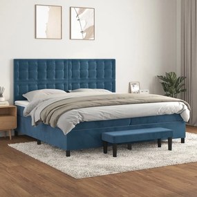 ΚΡΕΒΑΤΙ BOXSPRING ΜΕ ΣΤΡΩΜΑ ΣΚΟΥΡΟ ΜΠΛΕ 200X200 ΕΚ. ΒΕΛΟΥΔΙΝΟ 3138107