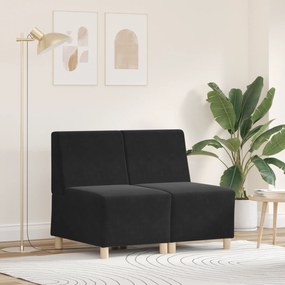 vidaXL Καναπέδες 2 pcs Μαύρο 55 x 74 x 82 εκ. Βελούδο