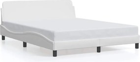 vidaXL Πλαίσιο Κρεβατιού Dover Λευκό 160x200 εκ. Συνθετικό Δέρμα