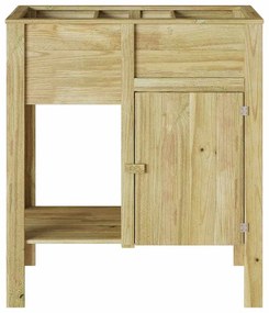 vidaXL Ανυψωμένο Κρεβάτι Κήπου με Αποθήκη 85x46x96 εκ. από Ξύλο Πεύκου.