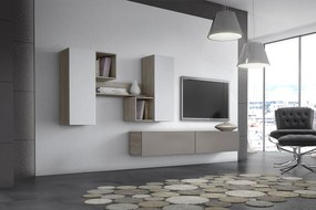 Σύνθεση σαλονιού "SMART 4C" σε χρώμα σταχτί-λευκό