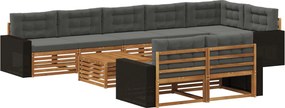 vidaXL Σειρά Καναπέ Εξωτερικού με μαξιλάρι 9 pcs