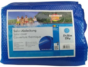 Summer Fun Κάλυμμα Πισίνας Καλοκαιρινό Ηλιακό Στρογγυλό Μπλε 450 εκ PE - Μπλε