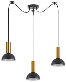 Φωτιστικό Οροφής Τρίφωτο Homelighting 77-8647 Gold/Black