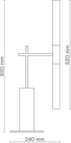 LED Επιτραπέζιο Φωτιστικό Roos Table 12W Μαύρο
