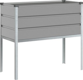 vidaXL Γλάστρα Ανοιχτό γκρι 100 x 45 x 90 εκ. Επικαλυμμένος Χάλυβας