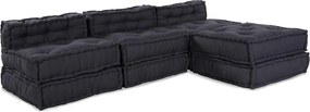 vidaXL Μονάδα Μοντέρνου Καναπέ 4 pcs Ανθρακί Ύφασμα