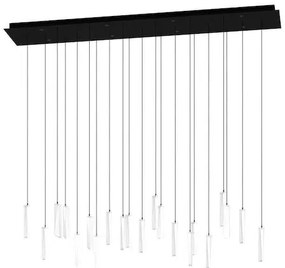 Κρεμαστό Φωτιστικό Μαύρη Ράγα L117xH110cm 3000K 500lm LED Eglo Sardenara 390211