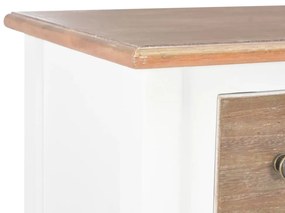 vidaXL Συρταριέρα Λευκή 54 x 30 x 80 εκ. από Μασίφ Ξύλο