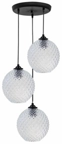 Φωτιστικό Οροφής Τρίφωτο Heronia Ball 02-0360 Transparante