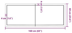 ΠΑΓΚΟΣ ΜΠΑΝΙΟΥ ΑΝ. ΚΑΦΕ 160 X 60 X 4 ΕΚ. ΕΠΕΞΕΡΓ. ΜΑΣΙΦ ΞΥΛΟ 3156159