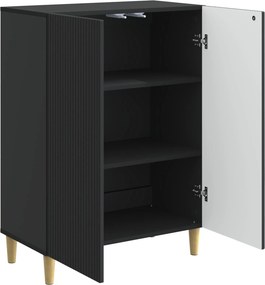 vidaXL Πλαϊνό γραφείο Μαύρο 66 x 34,5 x 90 εκ Επεξεργασμένο Ξύλο