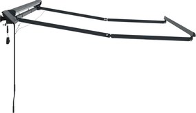 vidaXL Manual Awning Frame with Solar LED 3 x 2,5 m Ανθρακί