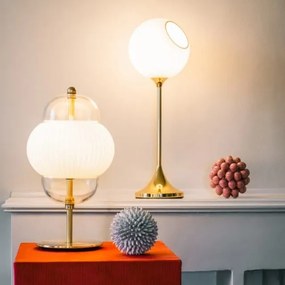 Επιτραπέζιο Φωτιστικό Shahin Table Ø23cm Χρυσό και Οπάλ