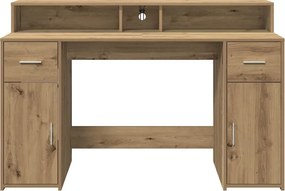 vidaXL Γραφείο Artisan Δρυς 140 x 55 x 91 cm Επεξεργασμένο ξύλο