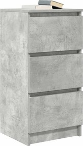 vidaXL Ντουλάπι Γκρι Σκυροδέματος 37,5x35x76 εκ. Επεξεργασμένο Ξύλο