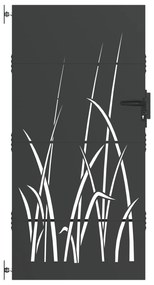 vidaXL Πύλη Κήπου Μαύρο 105 x 175 cm Ατσάλι με Επικάλυψη Πούδρας