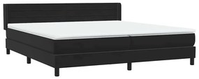 vidaXL Κρεβάτι Boxspring με Στρώμα Μαύρο 200x210 εκ. Βελούδινο