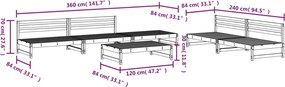 vidaXL Σαλόνι Κήπου Σετ 6 τεμ από Μασίφ Ψευδοτσούγκας