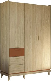 Ντουλάπα Andi τρίφυλλη-Φυσικό