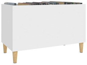 Έπιπλο Δίσκων Λευκό 74,5 x 38 x 48 εκ. από Επεξεργασμένο Ξύλο - Λευκό