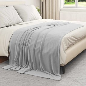 vidaXL Κουβέρτα Γκρι 150 x 200 cm Μαλλί