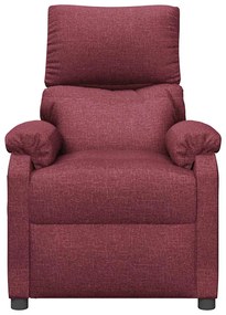 vidaXL Πολυθρόνα Μασάζ Μπορντό Υφασμάτινη