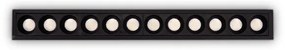 Χωνευτό Γραμμικό Φωτιστικό LED 20W Μαύρο 3000Κ Slim Lika 305837 Ideal Lux 305837
