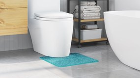 vidaXL Ματ μπάνιου U-σχήματος τιρκουάζ 50x50 εκ. Πολυπροπυλένιο Αντιολισθητικό