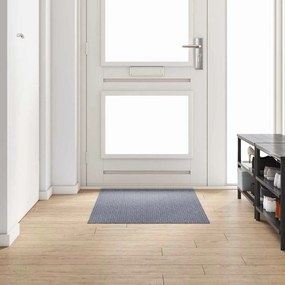 vidaXL Δερμάτινο Χαλί Ανοιχτό γκρι 80 x 150 cm ύφασμα