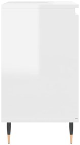 vidaXL Ντουλάπι Μπάνιου Γυαλ. Λευκό 58 x 33 x 60 εκ. από Επεξεργ. Ξύλο