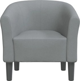 vidaXL Πολυθρόνα Μπάρελ Ανοιχτό Γκρι Υφασμάτινη