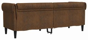 vidaXL Καναπές Chesterfield Argyle Καφέ 201.5 x 74.5 x 74.5 εκατοστά