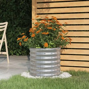 vidaXL Ζαρντινιέρα Ασημί 40x40x36 εκ. Γαλβανισμένος χάλυβας