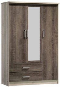 Ντουλάπα ρούχων τρίφυλλη OLYMPUS pakoworld χρώμα castillo-toro 120x57x183εκ
