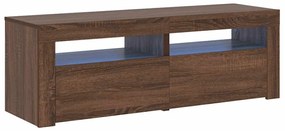 vidaXL Έπιπλο Τηλεόρασης με LED Καφέ Δρυς 120x35x40 εκ.