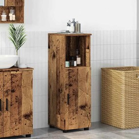 vidaXL Ντουλάπι Μπάνιου Παλαιό ξύλο 30 x 35 x 95 εκ Επεξεργασμένο ξύλο