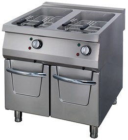 Premium Deep Fryer - 2 x 22L - Double Unit - 90cm Deep - with Drain Tap - Electric