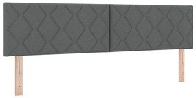 vidaXL Κρεβάτι Box Spring σε σκούρο γκρι με στρώμα, 180 x 200 εκ., ύφασμα.