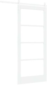 vidaXL Συρόμενη Πόρτα Λευκό 86 x 198.5 cm Μασίφ ξύλο πεύκου