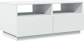 vidaXL Τραπεζάκι Σαλονιού με Φώτα LED Λευκό 90x49x40 εκ.