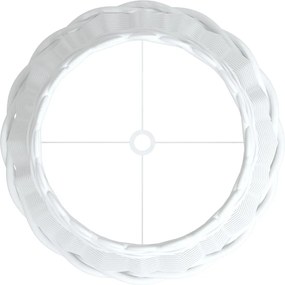 vidaXL Καπέλο Φωτιστικού Λευκό Ø30x20 εκ. από Wicker