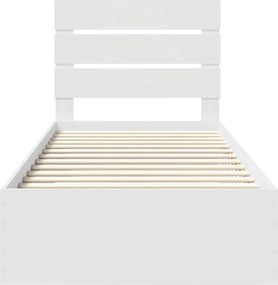 vidaXL Σκελετός Κρεβατιού Λευκό 90 x 190 cm Επεξεργασμένο ξύλο